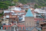 vew of Tbilisi old city center, Georgia,around the St. George Armenian Cathedral with traditional houses